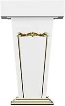 Lectern Stand with Drawer Floor Standing Thicken Wood Lectern Pulpits for Classroom Conference Auditorium 112 * 68 * 34cm