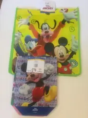 New Disney Mickey & Minnie Mouse & Friends Reusable Tote Bag & 2 Small Bags