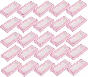 LOORGVEL 30Pcs Eyelash Organizer Storage Box with Cover Lightweight Empty Eyelash Holder Case for Easy Access and Protection for Travel and Daily Use
