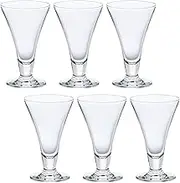 ADERIA L6643 H AX Dressy Parfait Glass, Clear, 9.4 fl oz (290 ml), Set of 6, Made in Japan, Dessert, Sunday, Container, Cup, Glass, Stylish, Ice Cream, Cream Soda, Foot, Coffee Shop, Tableware,