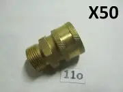 50 Hydro Brass MTM 3/8" Quick-Connect Coupler With M22/14mm Male End