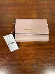 ALDO Pink Trifold Wallet w/ Gold Hardware NWOT