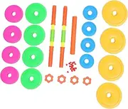 LOORGVEL 1Set Adjustable Barbell Weight for Fun Plastic Dumbbell for Body Training Water Injection for Stability for Fitness Simple and Creative Design