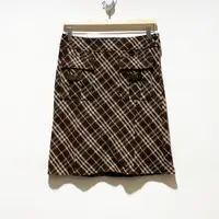 在飛比找蝦皮商城精選優惠-BURBERRY 藍標 厚質感經典格紋短裙 日本製 咖啡色 