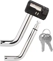 Hitch Receiver Pin Lock, Right Angle 1/2" and 5/8" Dual Pins for Class I II III IV 1-1/4" 2" and 2-1/2" Receiver, Compatible with Bike Rack Tray Ball Tow Rope for Trailer Truck Car Boat 1Pack