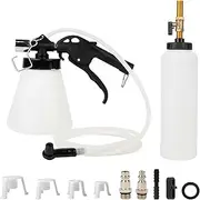 1.75L Air Brake Bleeder Kit, Brake & Clutch Bleeder Bleeding Vacuum Pump Kit, Pneumatic Brake Fluid Bleeder Tool, Clutch Vacuum Oil Bleeding Extractor Fluid Fill Adapters Kit Set