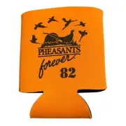 Pheasants Forever 82 Orange Brown Can Koozie