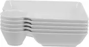 LABRIMP Piece Sushi Dumpling Service Plates Sauce Compartment Chip Dip for Entertaining