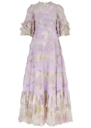 Needle & Thread Wisteria Ingrid Ruffled Tulle Gown - Purple - 8 (UK8 / S) 8 (UK8 / S)