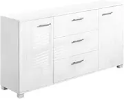 Artiss Buffet Sideboard Cupboard Cabinet High Gloss Pantry Storage Drawers White