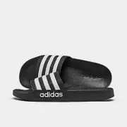 New! Adidas Adilette shower slides Kids Size 1-5 Black & White Color G27625