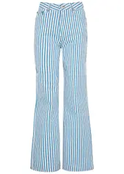 Ganni Magny Striped Flared Jeans - White - W25 W25