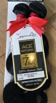 SuperLine Ace Natural Body 7AA+ HH AA 14” Color Natural Sew In