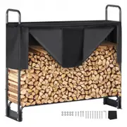 VEVOR 4.3FT Outdoor Firewood Rack with Cover, 52x14.2x46.1 in, Heavy Duty Firewood Holder & 600D Oxford Waterproof Cover for Fireplace, Patio, Indoor/
