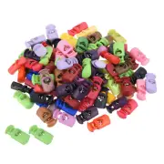 14mm Cord Locks Set, 100 Pack Multicolor Cylinder Spring Toggle Stopper