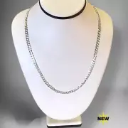 NEW 5.3mm Curb Chain in Solid .925 Sterling Silver - 22" (TRP046855)