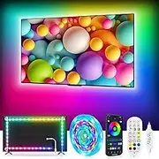 MORIACC LED Lights for TV, ICRGB TV LED Backlight for 55-70 inch TVs, Smart LED Strip Lights for TV with Bluetooth APP & Remote Control, Music Sync TV LED Lights Behind, LED Lights for Bedroom 16.4ft