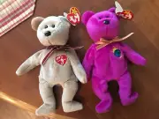 Rare TY Beanie Baby 1999 and Millennial Bears with spelling errors On Tags