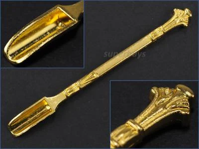 Gold Micro Tiny Metal Spoon Scoop Pick Up Small Items Laboratory Lab Precision
