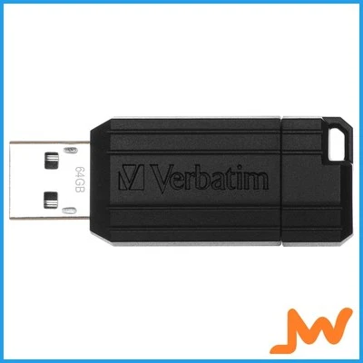 Verbatim Pinstripe USB Flash Drive 64 GB - Black
