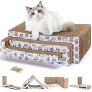 Cat Scratcher, Nobleza 3 in 1 Reversible Cardboard Cat Scratching Board, Recy...