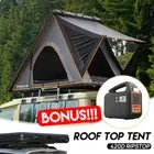 PORIYA Roof Top Tent Hardshell with Ladder & Power Station Waterproof Camping