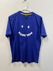 NWT PAUL SMITH HAPPY LOGO TEE MENS BLUE SIZE S