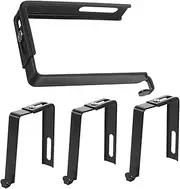 TINEASUR 4pcs Adjustable Over The Door Hooks Versatile Metal Coat Hangers for Towel Clothes and Accessories for Bathroom and Cubicle Organization