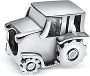 [Bolenvi] Farm Tractor Cowboy Farmer 925 Sterling Silver Pendant Charm Bead For Pandora & Similar Charm Bracelets or Necklaces, Sterling Silver, No Gemstone