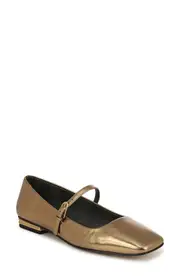 Franco Sarto Tinsley Square Toe Mary Jane Flat in Bronze at Nordstrom, Size 7.5