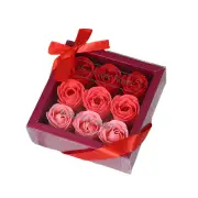 NNEOBA 9Pcs Rose Soap Flowers Gift Box for Special Occasions