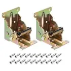 2 Pcs Folding Table Legs Hinges, 90 Degree Self Lock Hinges, Colored Zinc