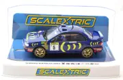Scalextric Subaru Impreza WRX -Carlos Sainz 4x4 DPR W Lights 1/32 Slot Car C4555