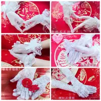在飛比找蝦皮購物優惠-結婚手套 新娘手套 蕾絲手套 表演手套 結婚用品 訂婚用品 