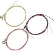 JOINPAYA Replacement Strings Set for Folk Instruments 6 x Light Brass Steel Strings for Guitar