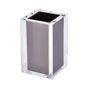 Tizo Lucite Toothbrush Cup, Silver