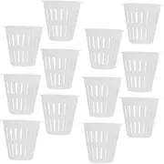 HIAKDOFT 12pcs Hydroponic Net Pots Plastic Plant Pot Baskets Plant Growing System for