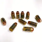 D6 Bullet Dice Set 9mm - 6 Sided Metal Bullet Dice, Metal dice? Tabletop Board Game Dice (Black 6Pcs)