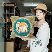 在飛比找樂天市場購物網優惠-泰國繡珠大象沙發床頭靠墊抱枕床上護腰榻榻米靠包東南亞風格裝飾