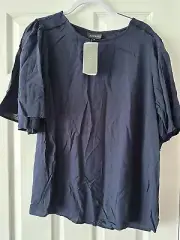 Autograph Navy Butterfly Sleeve Top. Size 14 Plus. New With Tags.