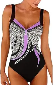 [Generic] Sheathing Swimsuit Women Summer Backless Sexy Print Swimwear Beachwear Siamese Swimsuit Bikini Set Sexy Mini Bikini