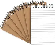Pocket Notebook,Small Notebooks 3x5 With Lined Pages,6 Pack Small Notepad Mini Top Spiral Notebook,Kraft Brown Little Memo Steno Note Pads for Outdoor Home Office College Work or School