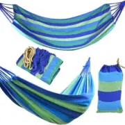 Outdoor Hammock Bed Swinging Hanging Tree Hanging Swing Stripe Hammock Sleep Kit