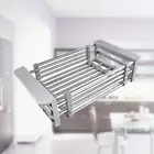 Adjustable Stainless Steel Kitchen Dish Drying Sink Rack Drain Strainer Basket*