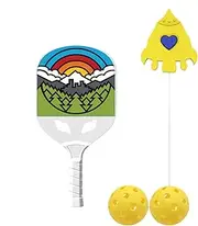 Solo Tennis Trainer, Adjustable Tennis Practice Aids, Portable Pickle Ball Training Aids | Tennis Training Equipment, Practice Rebounder, Solo Training Tool, Rebound Trainer for Indoor/Outdoor