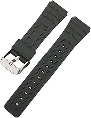[Hijiawee] Replacement Band for Casio F-84/F-91W/F-94/F-105/A158/A168, Soft PU Watch Strap for Casio A158 Series