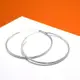 ART64 圈式/C型耳環 圓形(45mm) 925純銀耳環