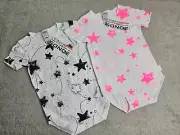 BONDS Set Of 2 Star Wonderbodies Black & Pink 2016 BNWT Size 1