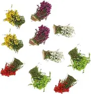 10pcs Grass Shed Gaming Scenery Grass Tuft Miniature Static Scenery Model Miniature Ornament Outdoor Decor Outdoor Fake Grass Out Door Decor Tiny Vegetation Dense Resin