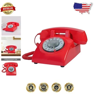 Classic 1930s Corded Rotary Dial Phone - Decorative Antique Gift for Collectors